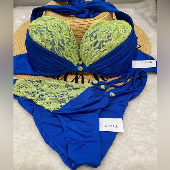 NWOT Beach bunny bikini push up M top L bottoms - Picture 4 of 16